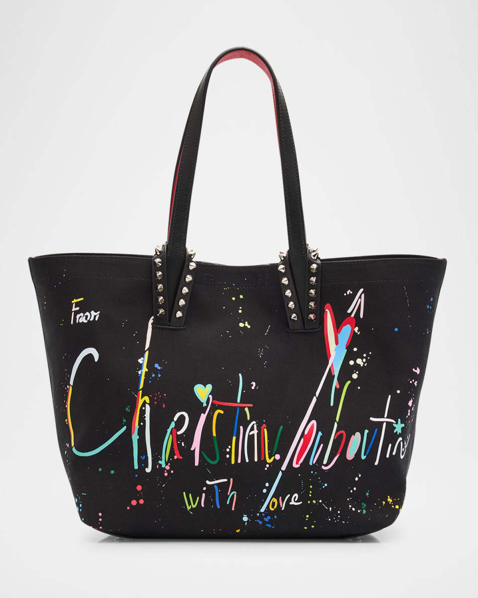 Cabata Small Beach Splash Logo Tote Bag